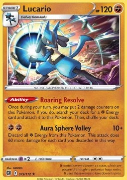 Lucario⁣ - Brilliant Stars⁣ (Holo Rare)⁣ [079]