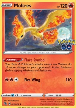 Moltres⁣ - Pokémon GO⁣ (Holo Rare)⁣ [012]