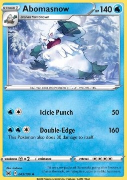 Abomasnow⁣ - Lost Origin⁣ (Uncommon)⁣ [043]