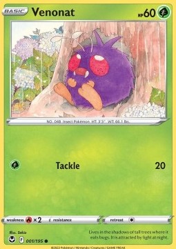 Venonat⁣ - Silver Tempest⁣ (Common)⁣ [001]
