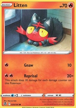 Litten⁣ - Silver Tempest⁣ (Common)⁣ [030]