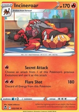 Incineroar⁣ - Silver Tempest⁣ (Rare)⁣ [032]