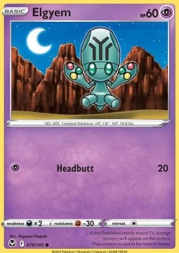 Elgyem⁣ - Silver Tempest⁣ (Common)⁣ [079]