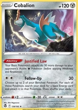 Cobalion⁣ - Silver Tempest⁣ (Rare)⁣ [126]