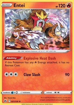 Entei⁣ - Crown Zenith⁣ (Holo Rare)⁣ [021]