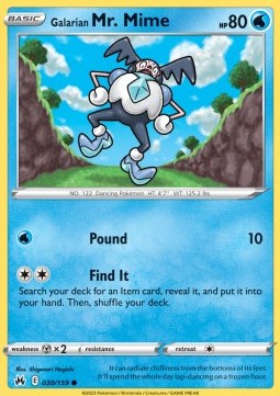 Galarian Mr. Mime⁣ - Crown Zenith⁣ (Common)⁣ [030]