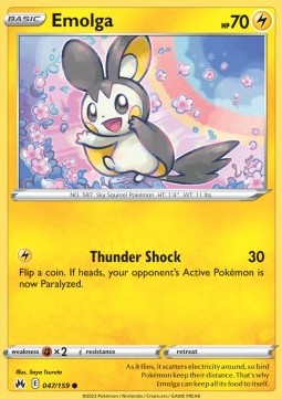 Emolga⁣ - Crown Zenith⁣ (Common)⁣ [047]