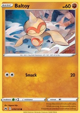 Baltoy⁣ - Crown Zenith⁣ (Common)⁣ [070]