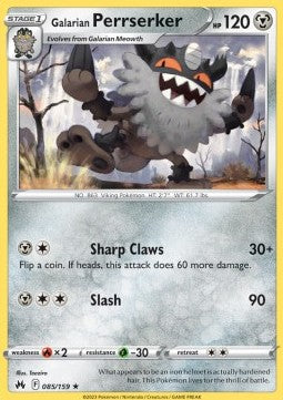 Galarian Perrserker⁣ - Crown Zenith⁣ (Rare)⁣ [085]