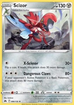 Scizor⁣ - Crown Zenith⁣ (Rare)⁣ [086]