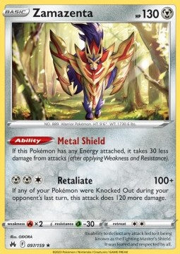 Zamazenta⁣ - Crown Zenith⁣ (Holo Rare)⁣ [097]