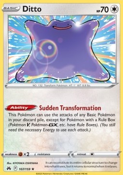 Ditto⁣ - Crown Zenith⁣ (Holo Rare)⁣ [107]