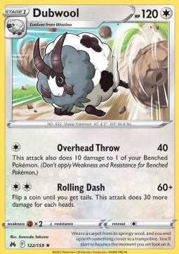 Dubwool⁣ - Crown Zenith⁣ (Rare)⁣ [122]