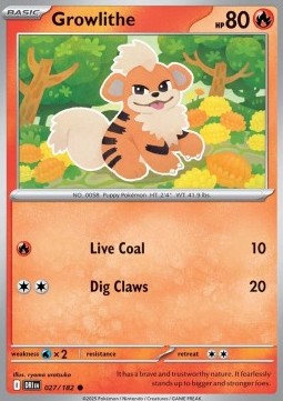 Growlithe⁣ - Destined Rivals⁣ (Common)⁣ [027]