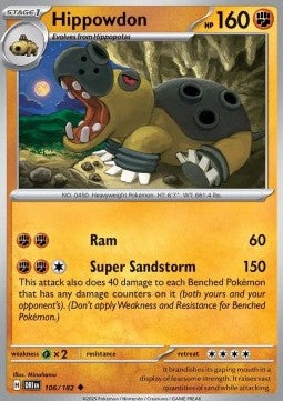 Hippowdon⁣ - Destined Rivals⁣ (Uncommon)⁣ [106]