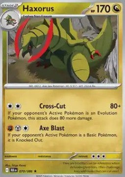 Haxorus⁣ - Black Bolt⁣ (Rare)⁣ [070]