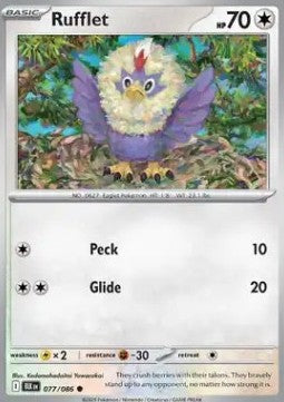 Rufflet⁣ - Black Bolt⁣ (Common)⁣ [077]