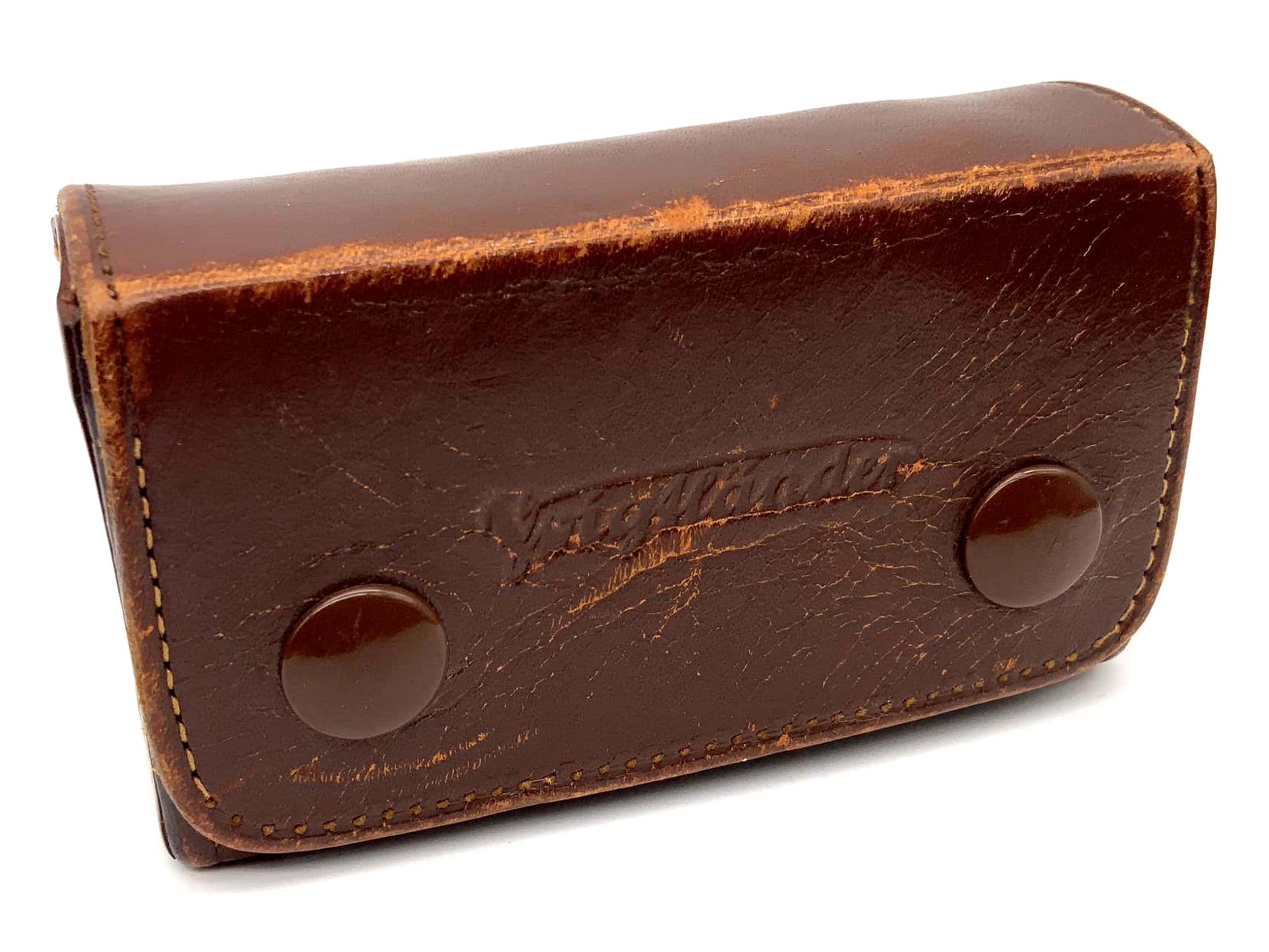 Voigtländer Bereitschaftstasche 90/090 braun Ledertasche für Blende + Filter
