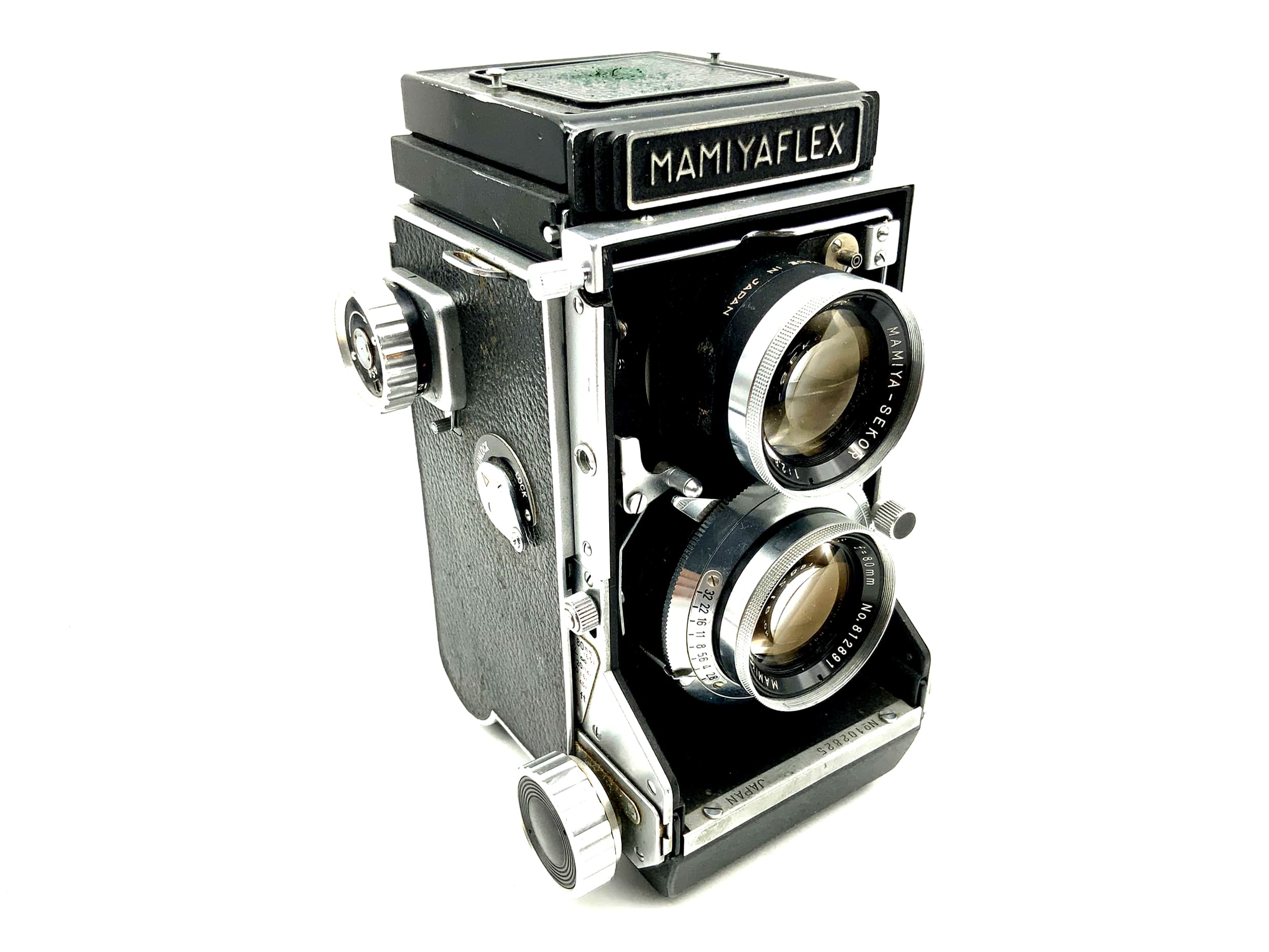 Mamiyaflex C2 TLR mit Sekor 1:2.8/80mm Seikosha-S 6x6 zweiäugige Kamera