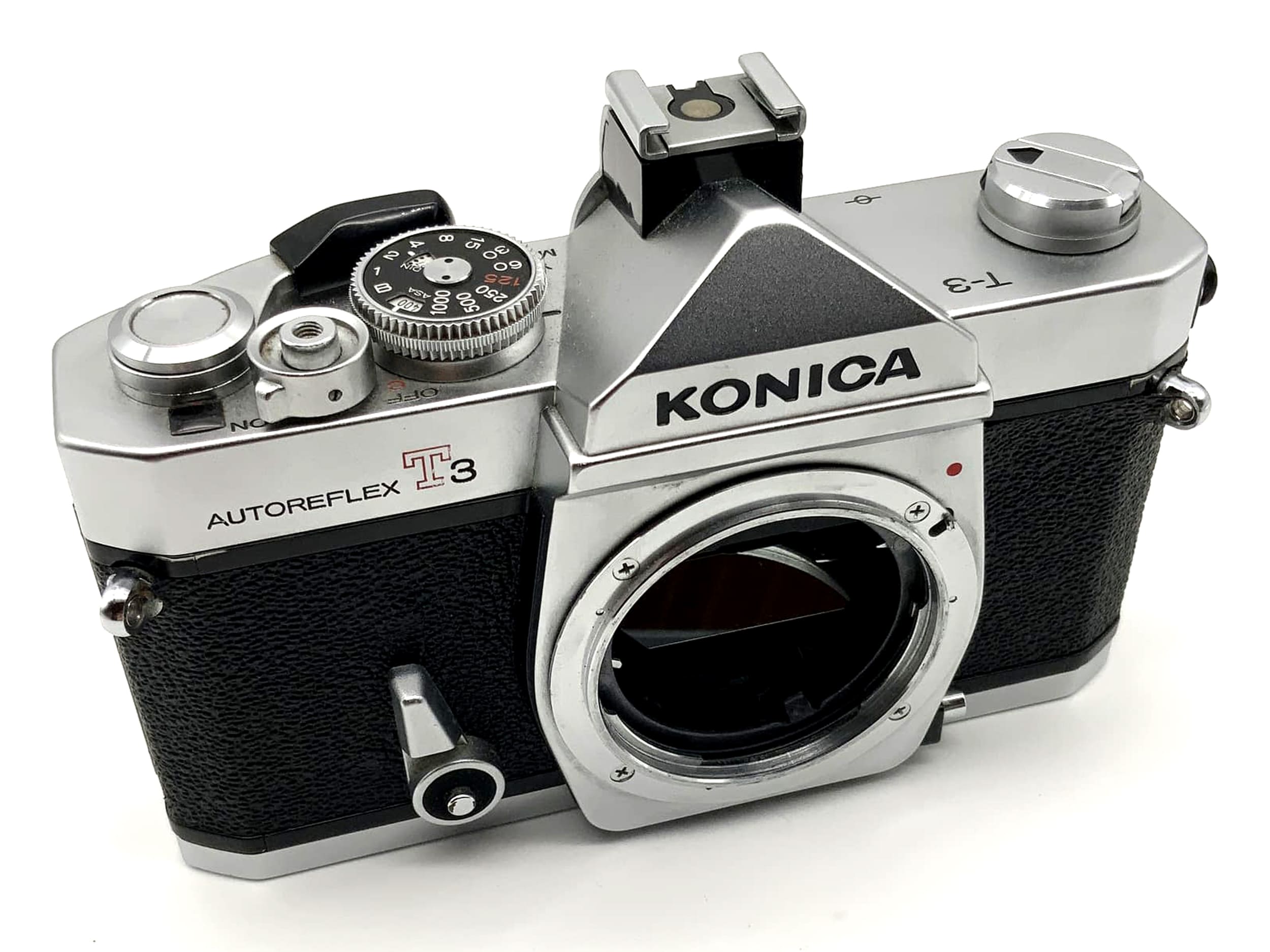 Konica Autoreflex T3 Body Gehäuse SLR Kamera analoge Spiegelreflexkamera 35mm