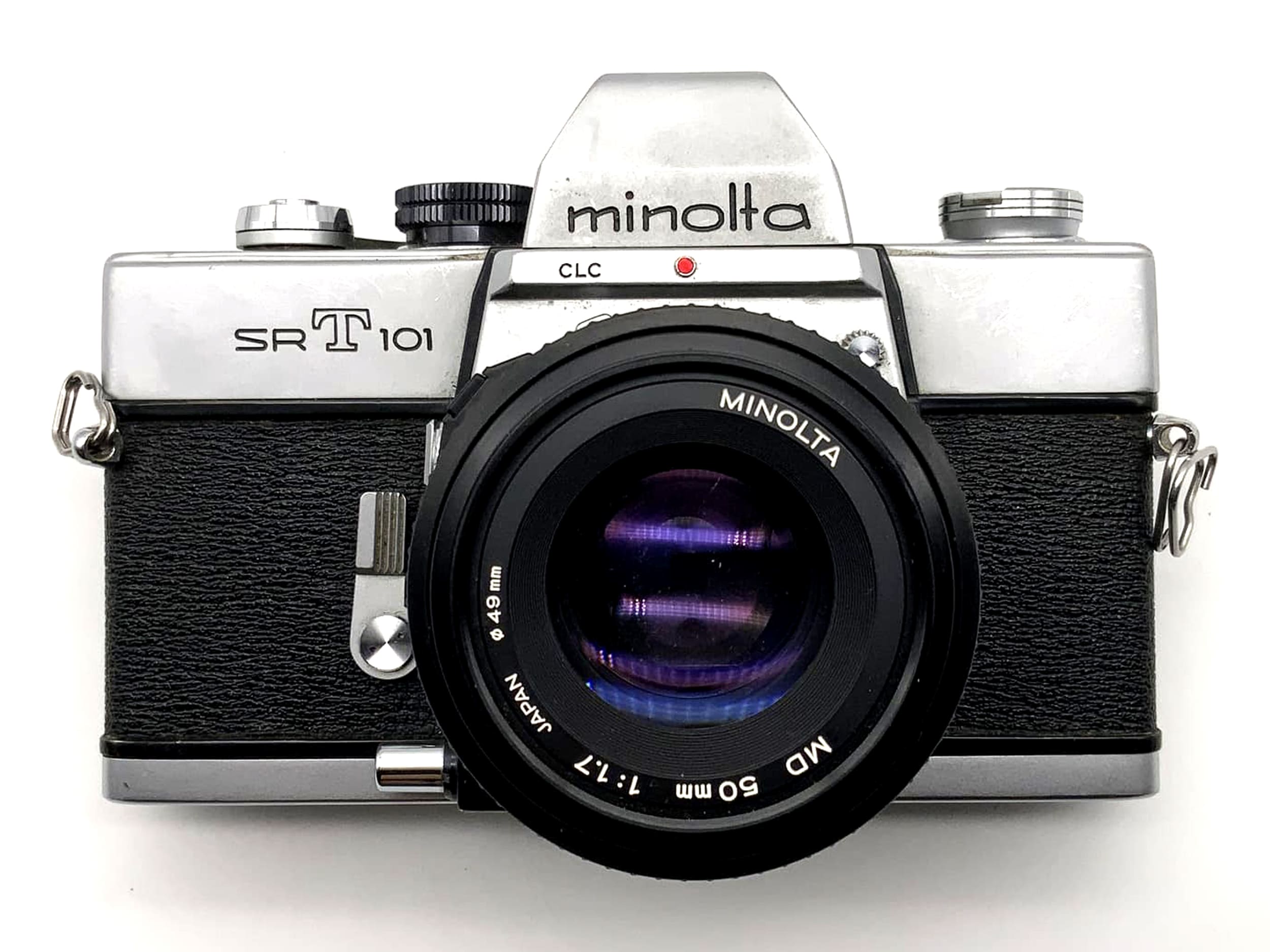 Minolta SRT 101 mit Minolta MD 1.7 50mm Spiegelreflexkamera 35mm analog