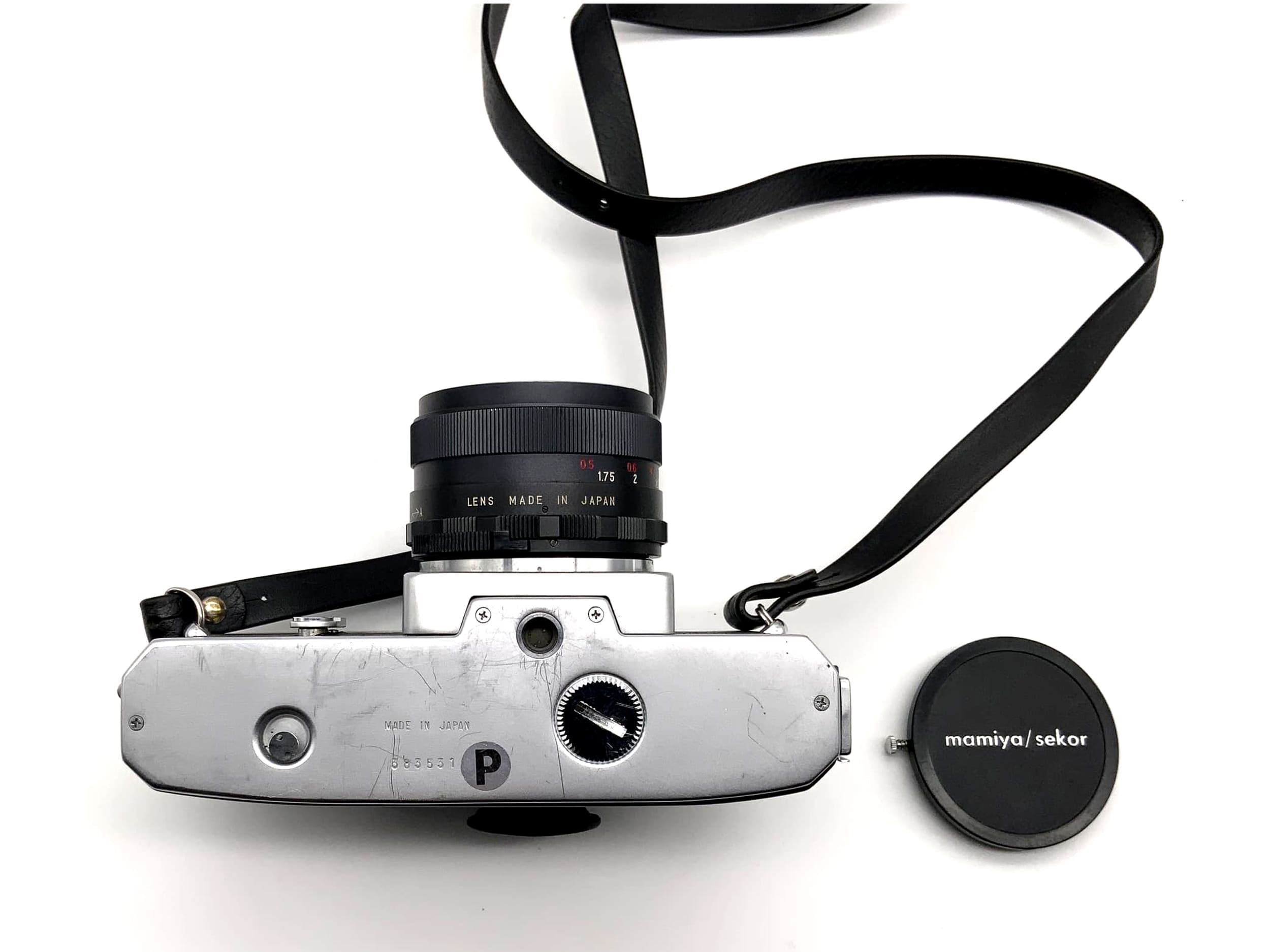 Mamiya Sekor analoge Spiegelreflexkamera mit Mamiya Sekor 1:2.8 50mm Objektiv