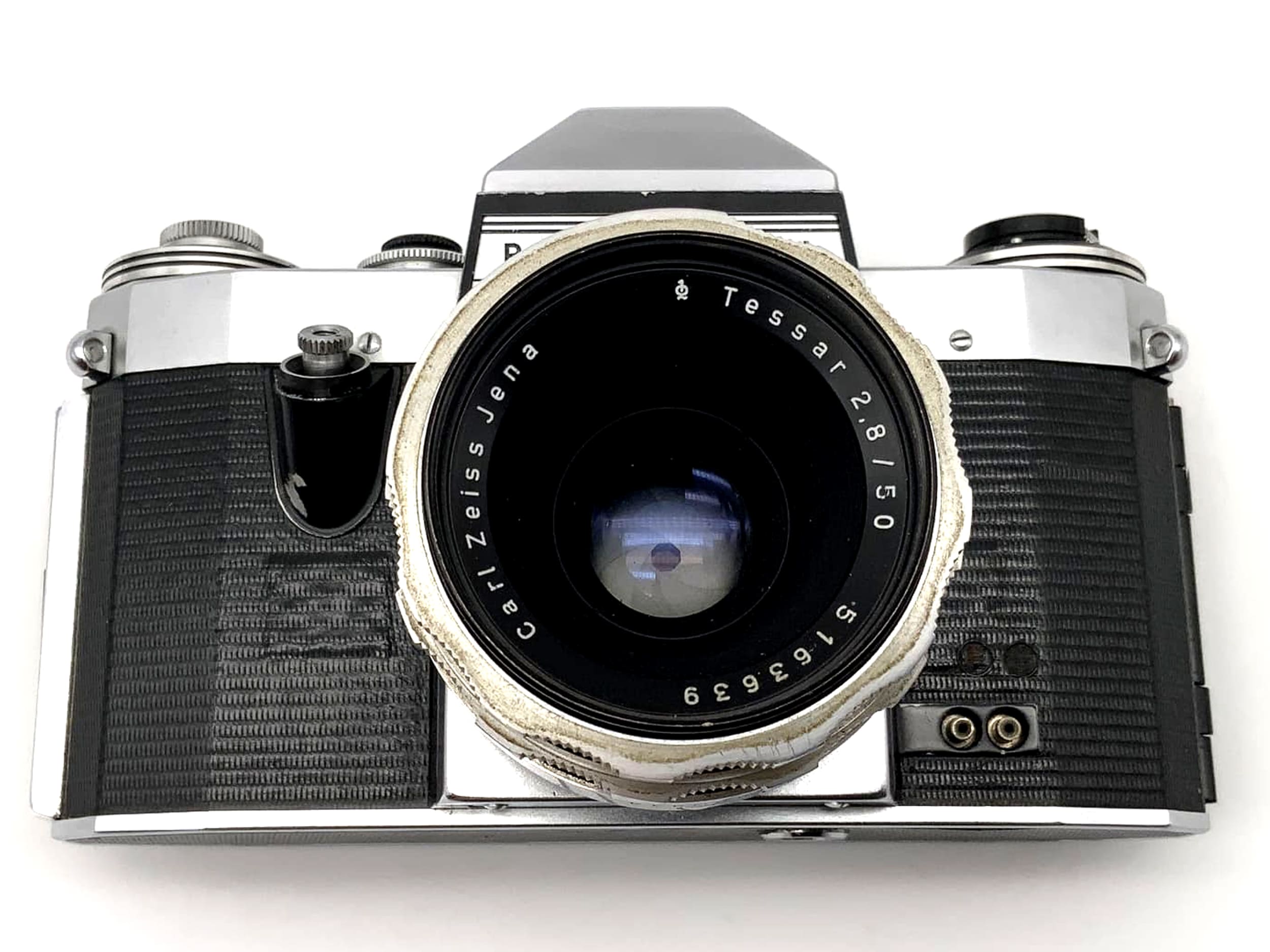 Praktica Nova Spiegelreflexkamera mit Carl Zeiss Jena Tessar 2.8 / 50mm Objektiv