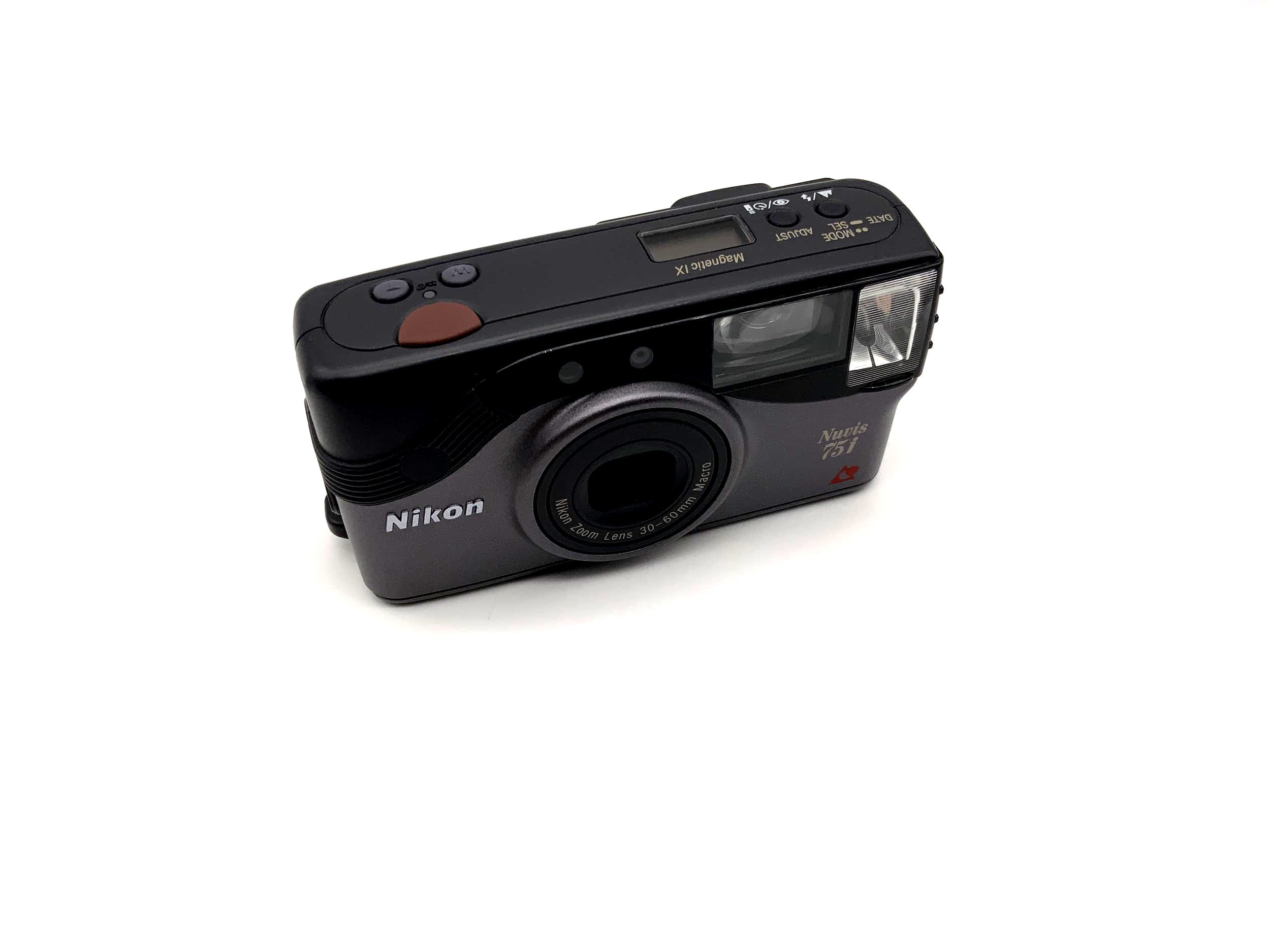 Nikon Nuvis 75i Kompaktkamera mit Nikon Zoom Lens 30-60mm Macro silber