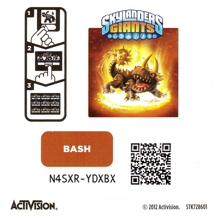 Skylanders Giants Bash Aufkleber