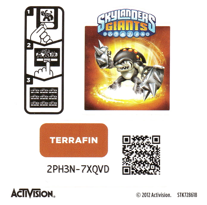 Skylanders Giants Terrafin Aufkleber