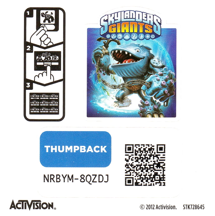 Skylanders Giants Thumpback Aufkleber