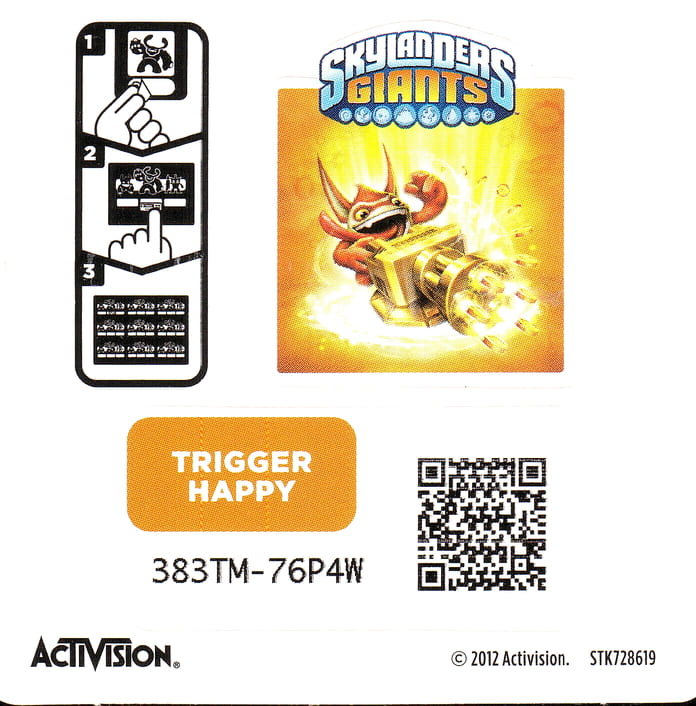 Skylanders Giants Trigger Happy Aufkleber
