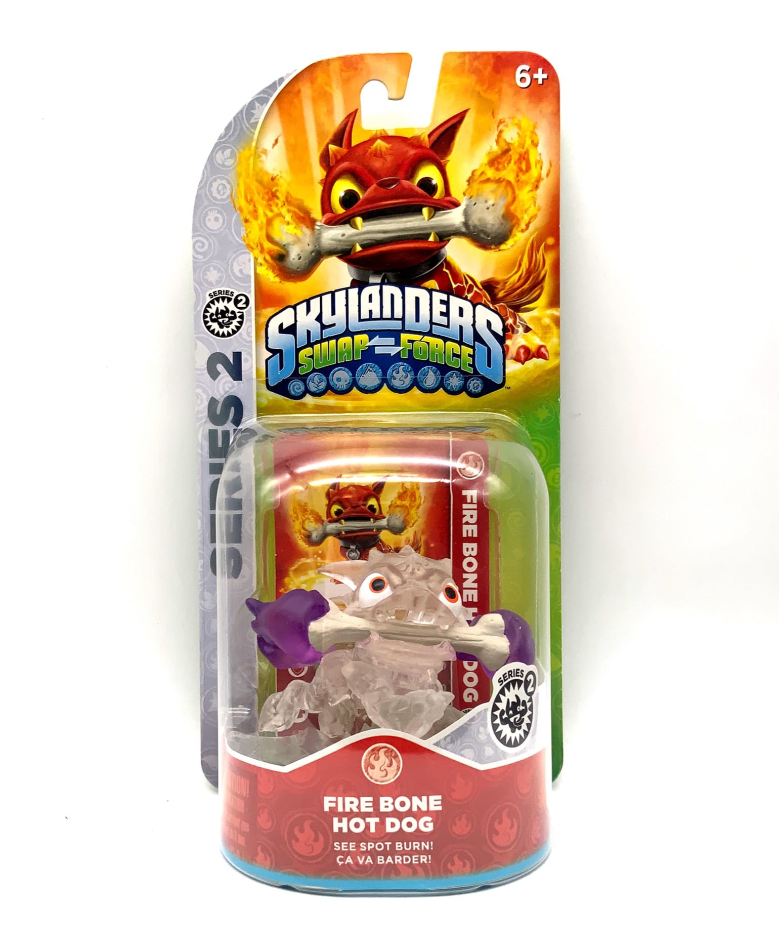 Skylanders Swap Force Frito Lay Crystal Clear Fire Bone Hot Dog Purple Flame OVP