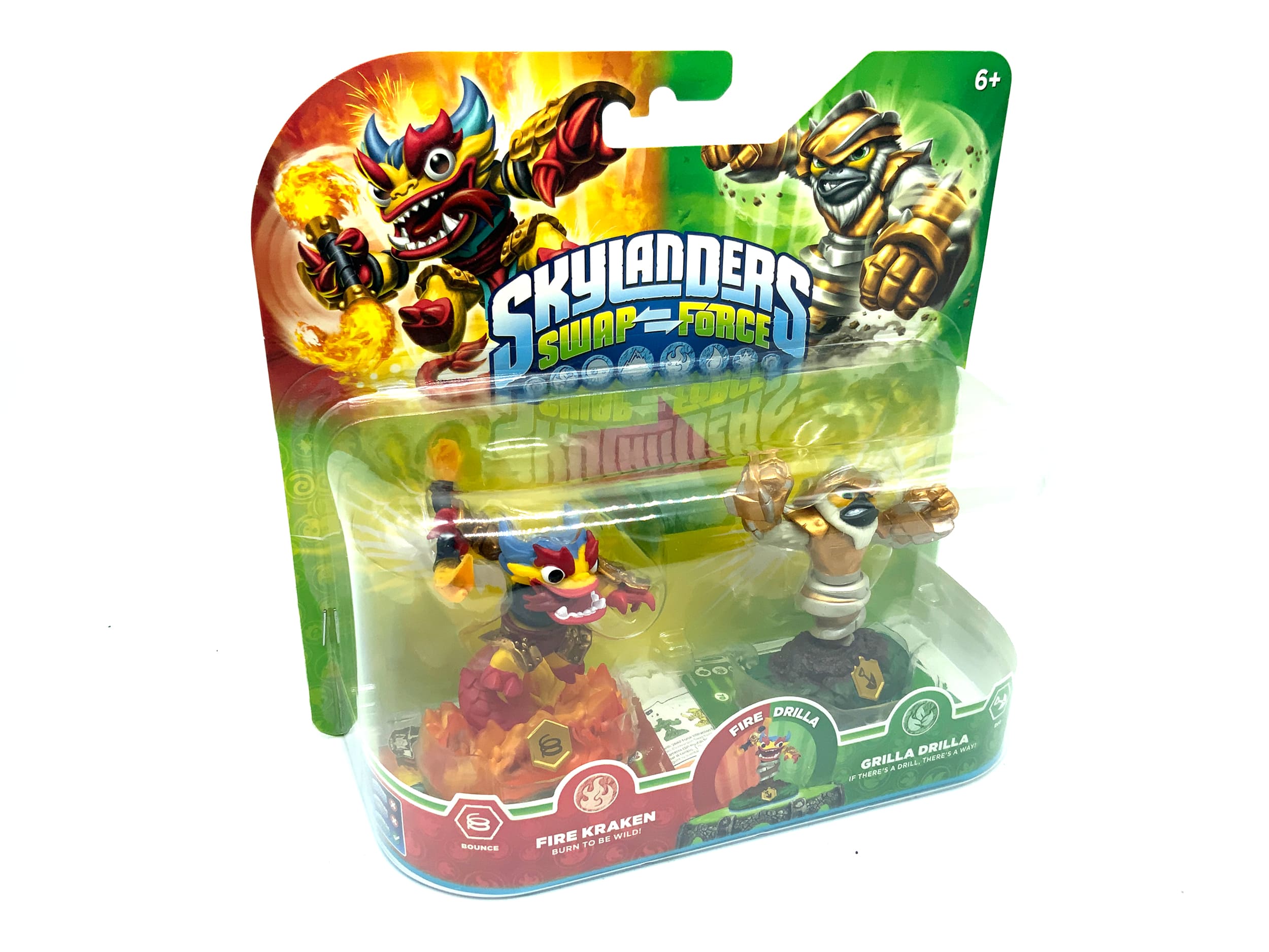 Skylanders Swap Force Double Pack Fire Kraken & Grilla Drilla in OVP