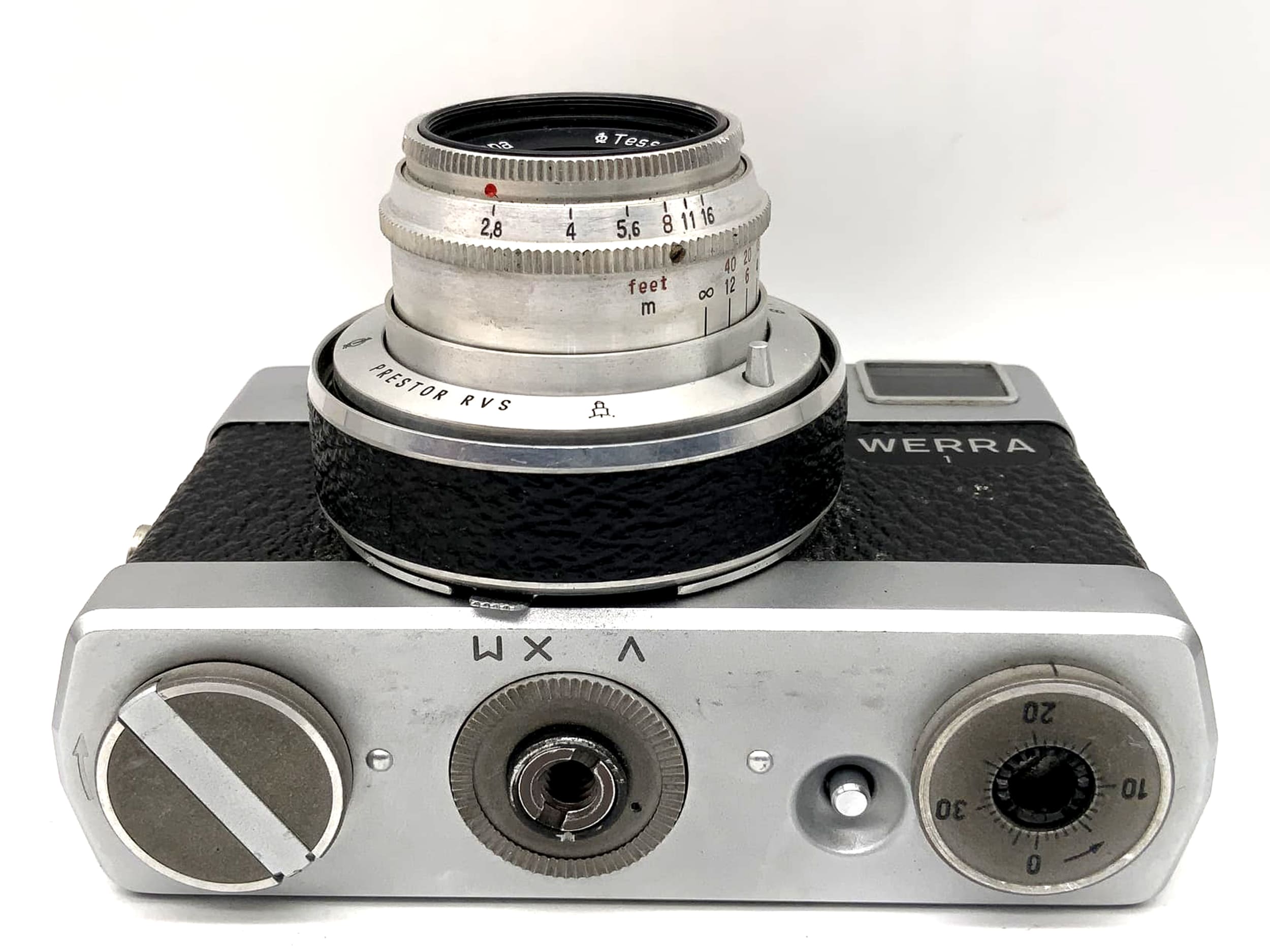 Carl Zeiss Werra 1 Sucherkamera mit Tessar 2.8/50 Prestor RVS Analogkamera