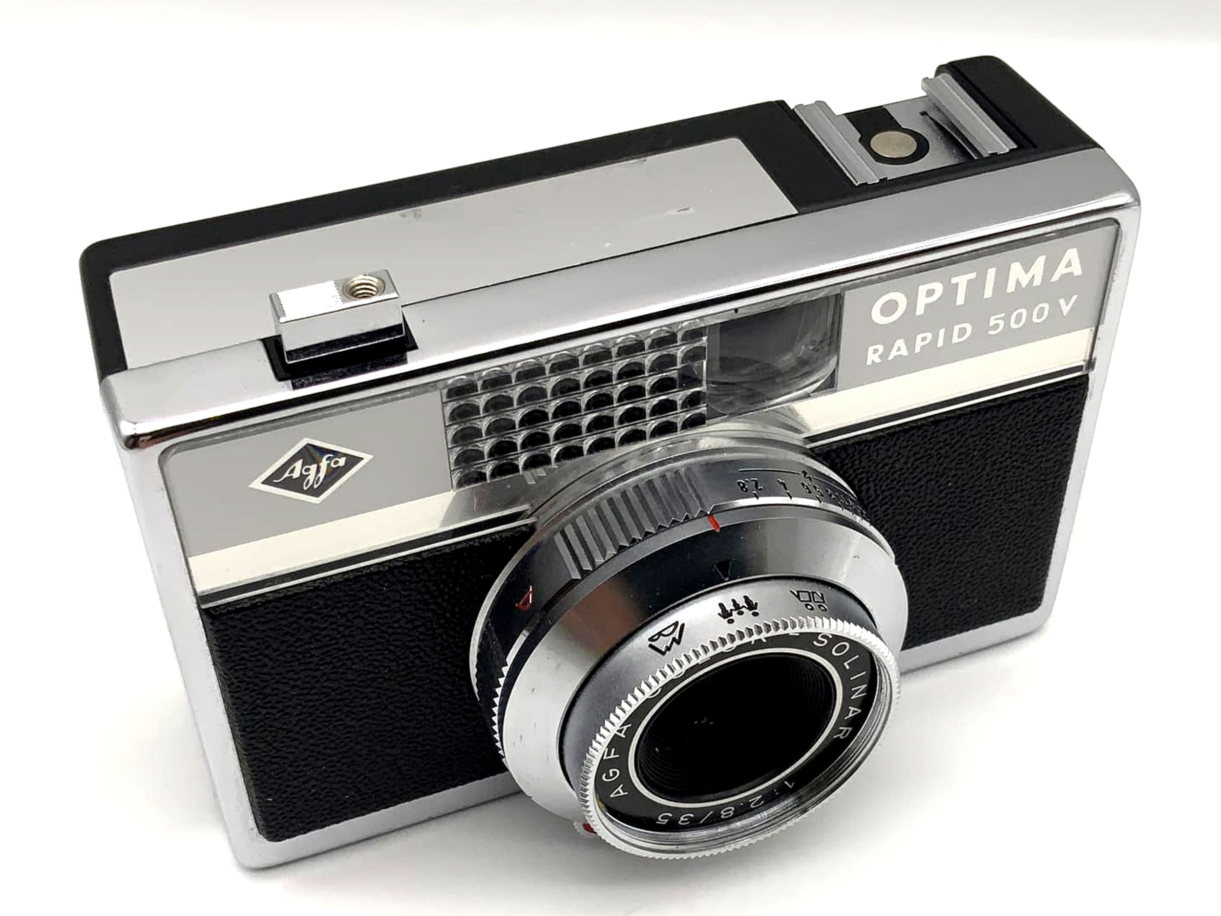 Agfa Optima Rapid 500V Sucherkamera mit Color Solinar 35mm 1:2.8 35mm