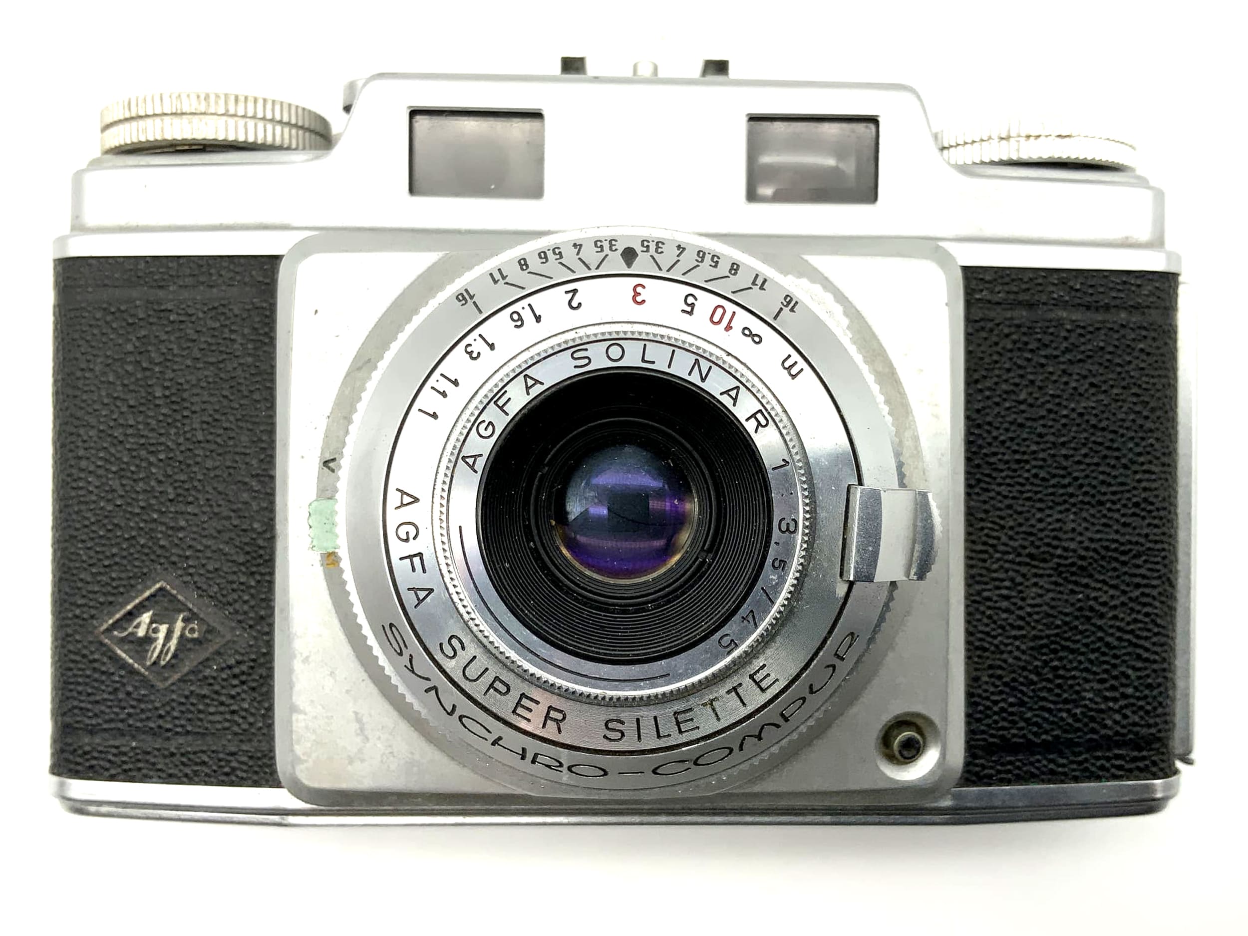 Agfa Synchro Compur Sucherkamera mit Solinar 45mm 1:3.5 35mm Kompaktkamera