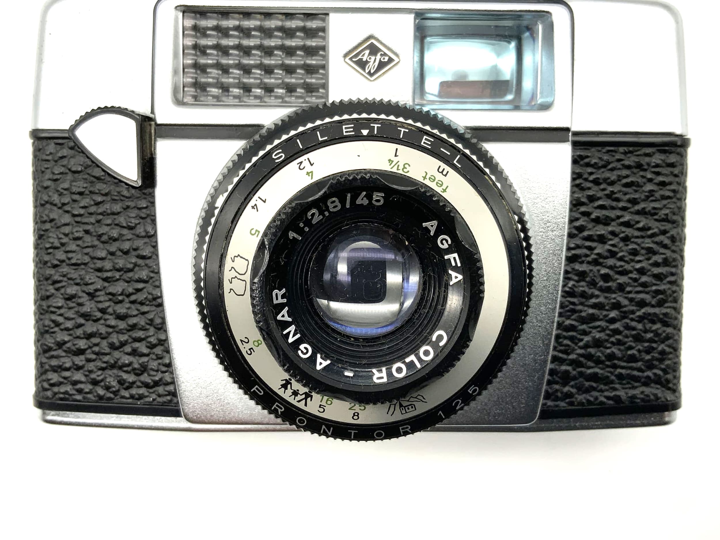 Agfa Silette-L Sucherkamera mit Color Agnar 45mm 1:2.8 35mm Prontor 125