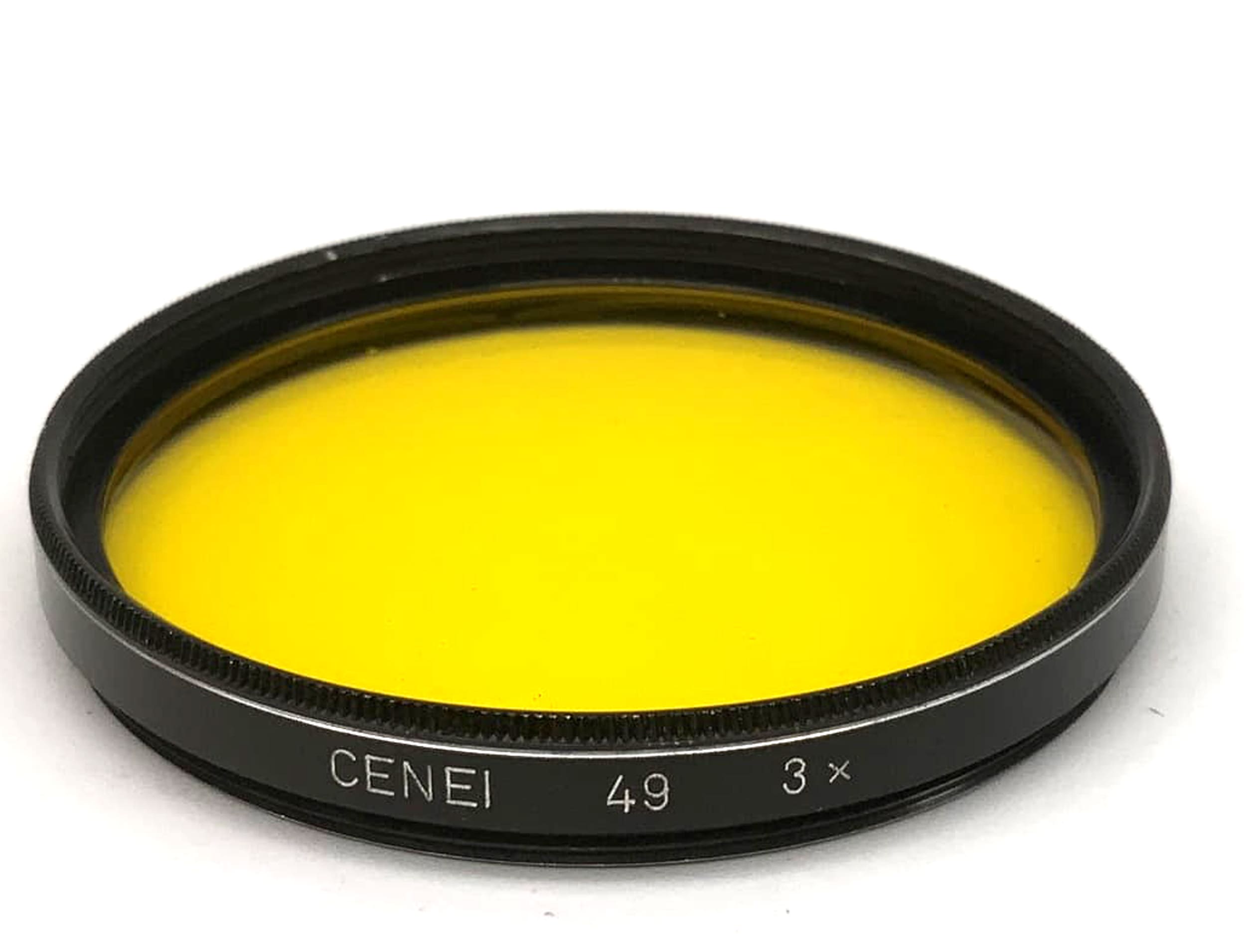 Cenei Farbfilter Gelbfilter gelb yellow 3x Filter 49mm Kreisförmig M49