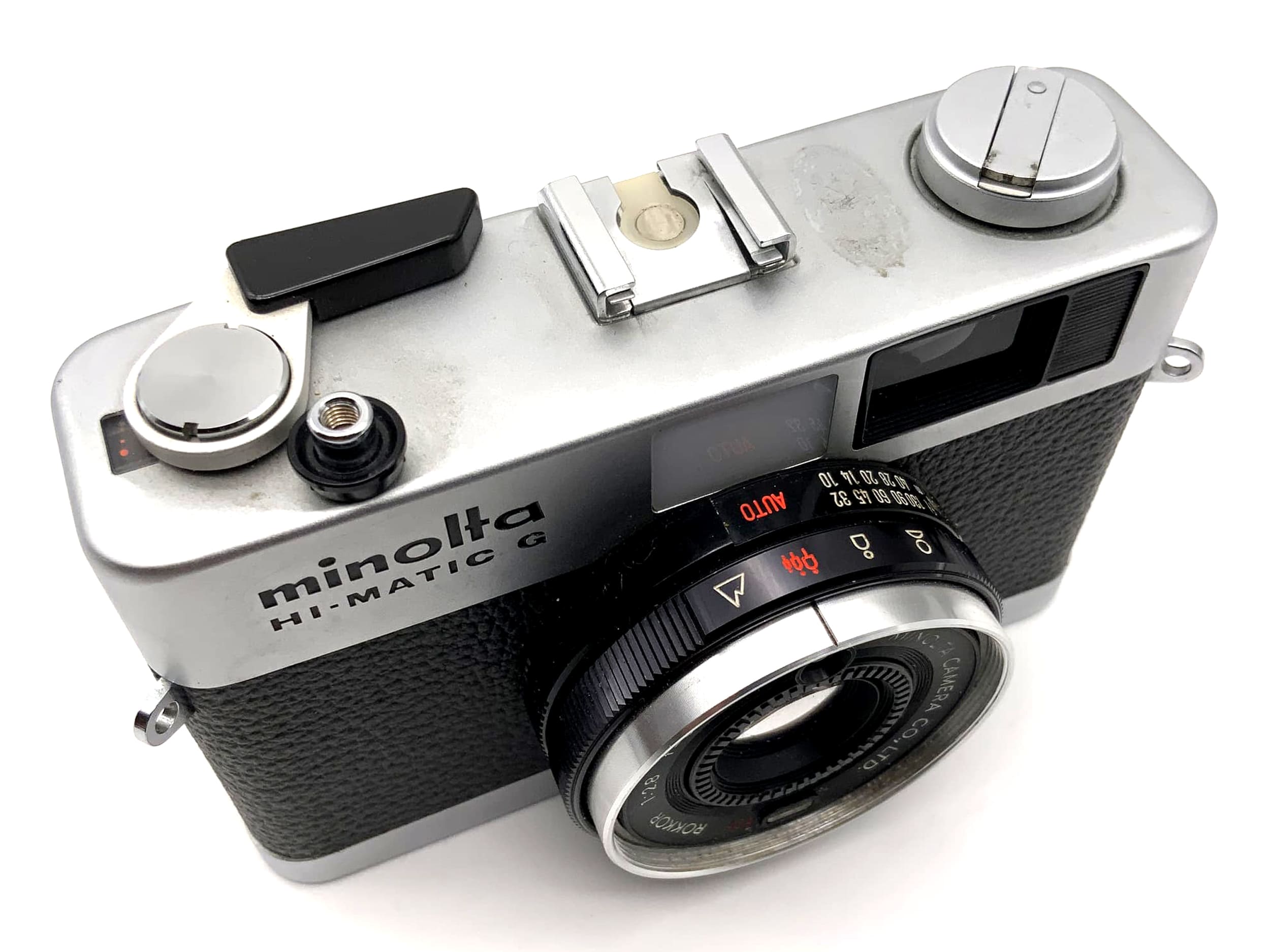 Minolta Hi-Matic G Sucherkamera mit Rokkor 38mm 1:2.8 35mm Kompaktkamera