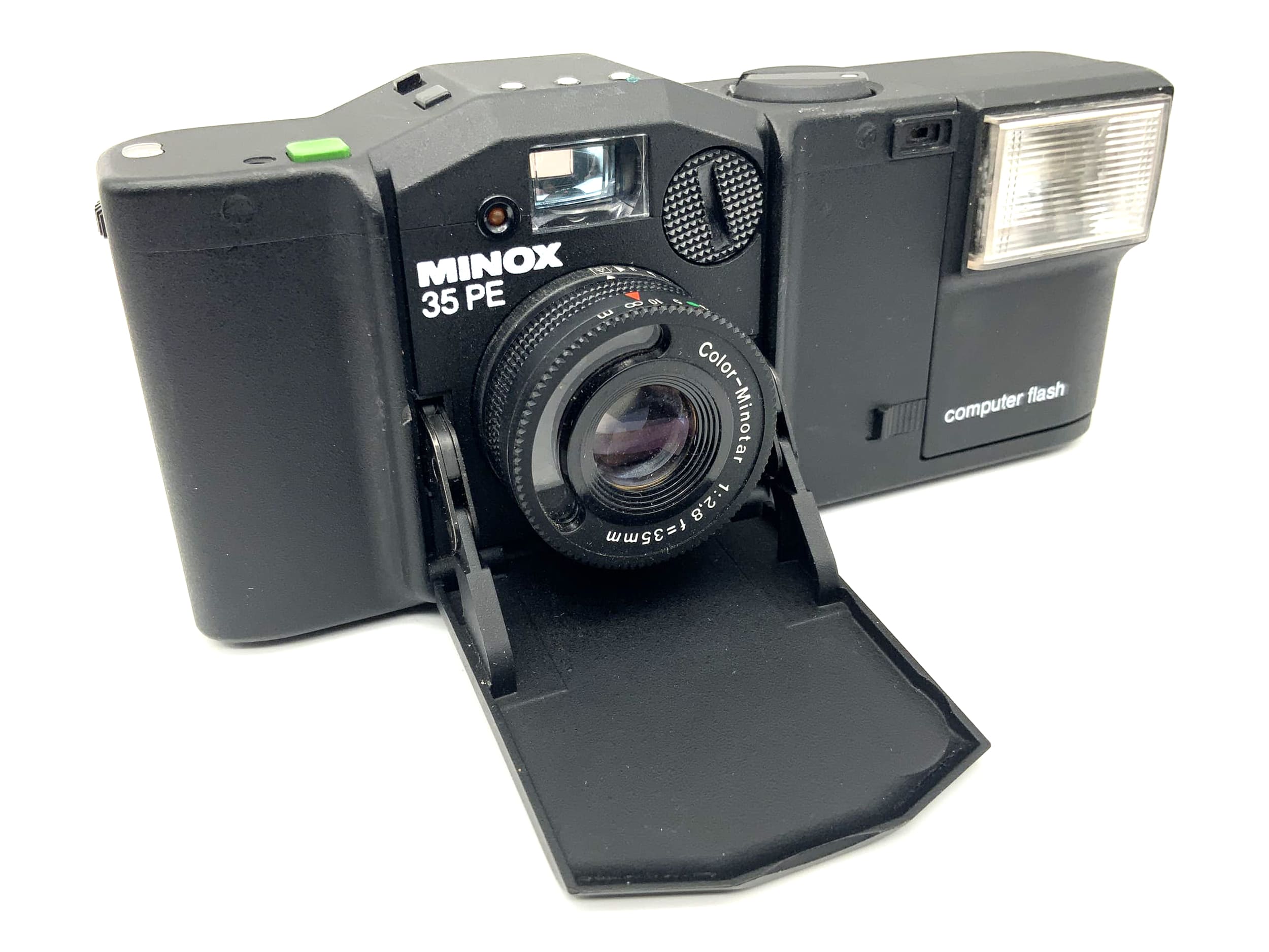 Minox 35 PE Sucherkamera mit Color-Minotar 1:2.8/35mm & computer flash Blitz