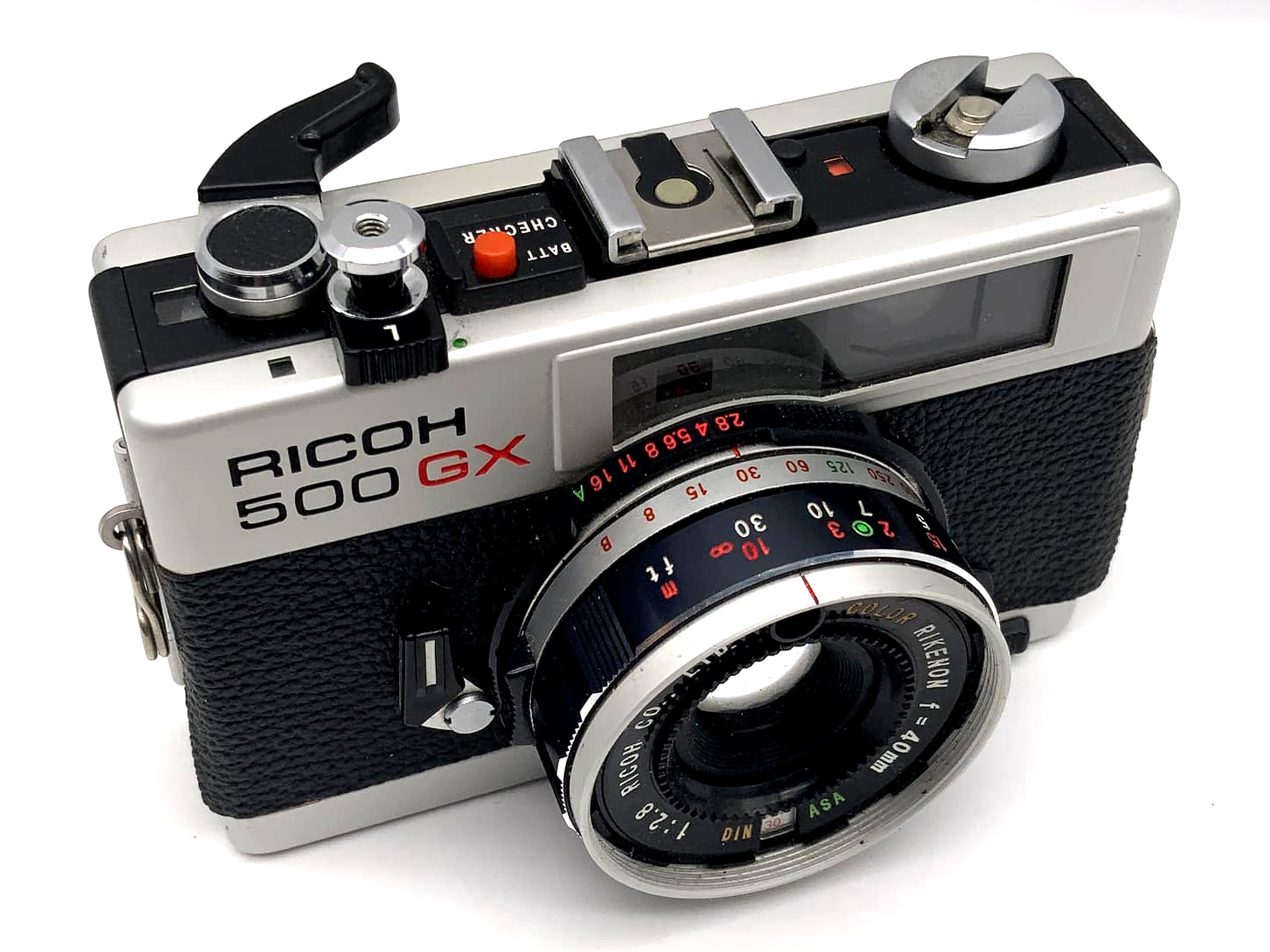 Ricoh 500 GX Sucherkamera mit Rikenon 40mm 1:2.8 35mm Kompaktkamera Defekt