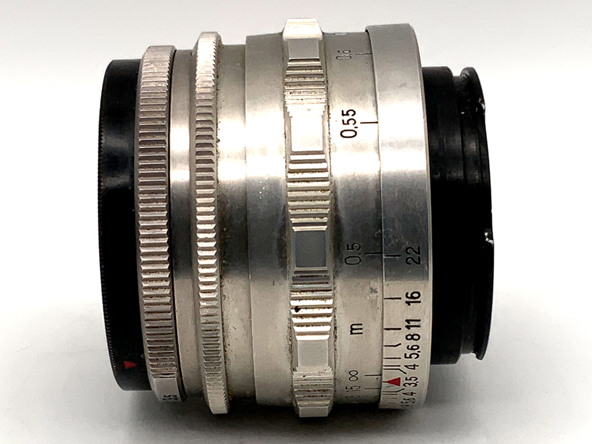 Carl Zeiss Jena 50mm 1:3.5 Objektiv Tessar red T 12 Blades Festbrennweite (Exa)