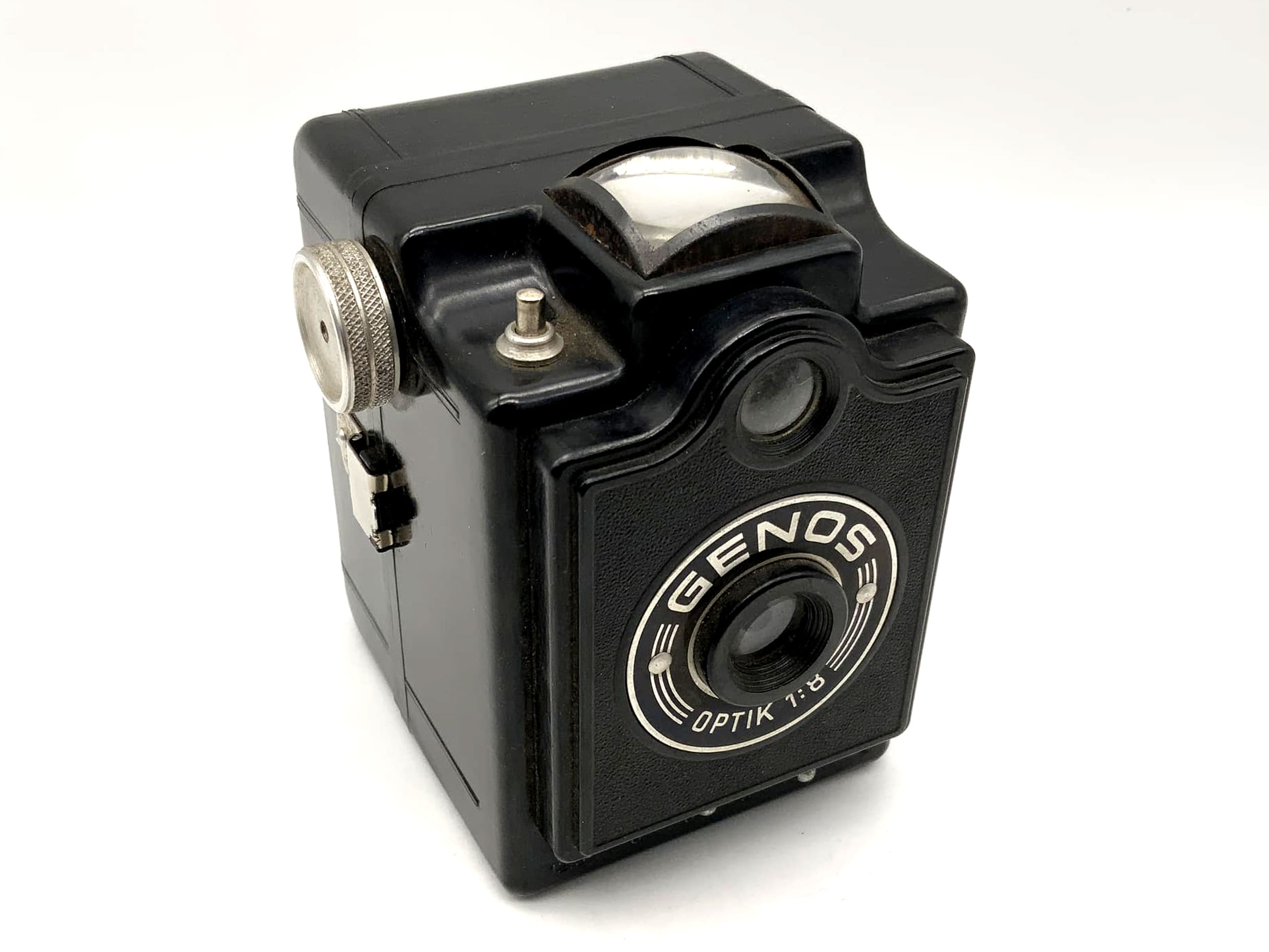 Genos Optik 1:8 Boxkamera Bakelit Rollfilm Analogkamera Camera