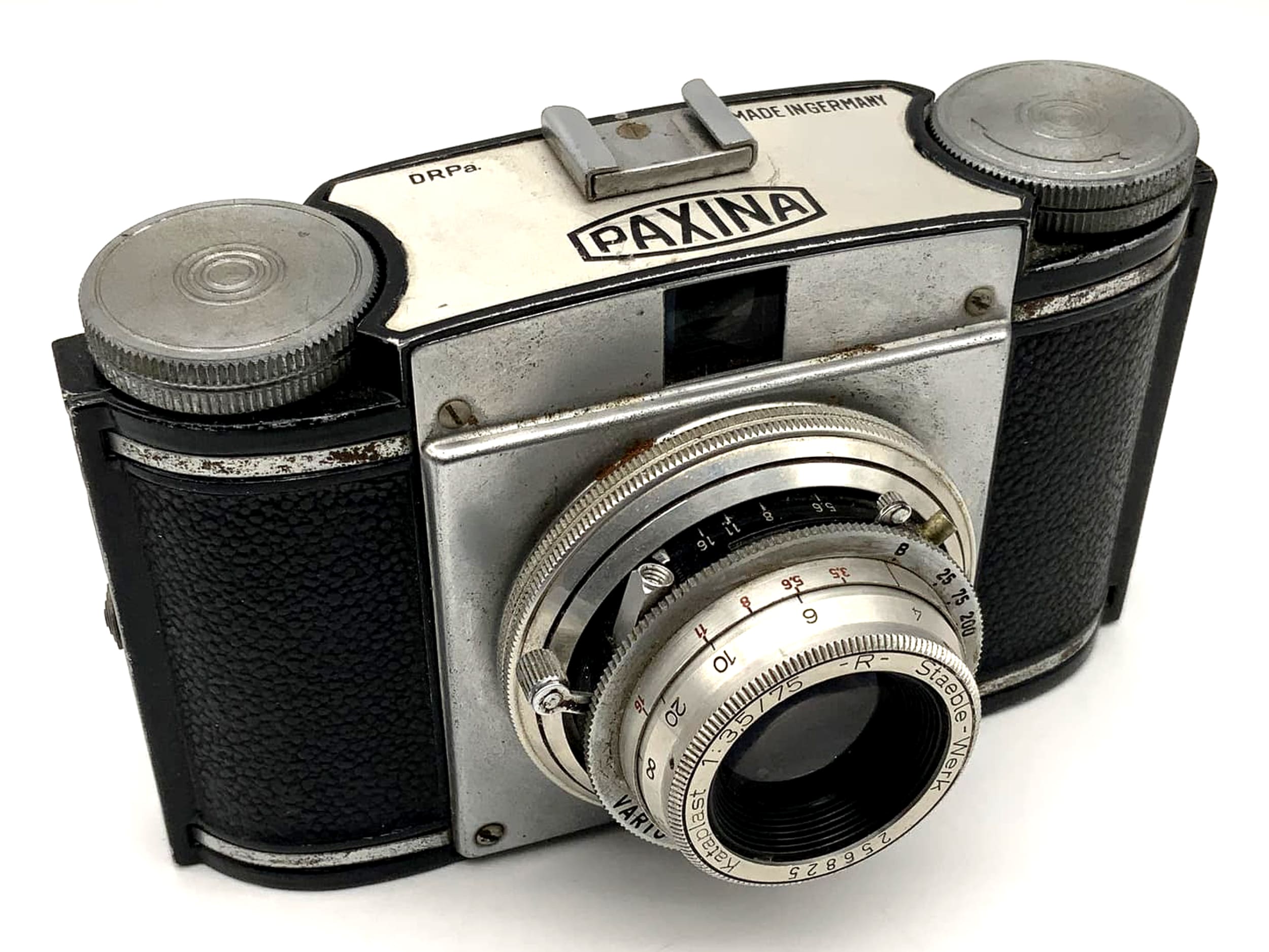 Braun Paxina Vario Rollfilmkamera mit Staeble Kataplast 1:3.5/75 -R