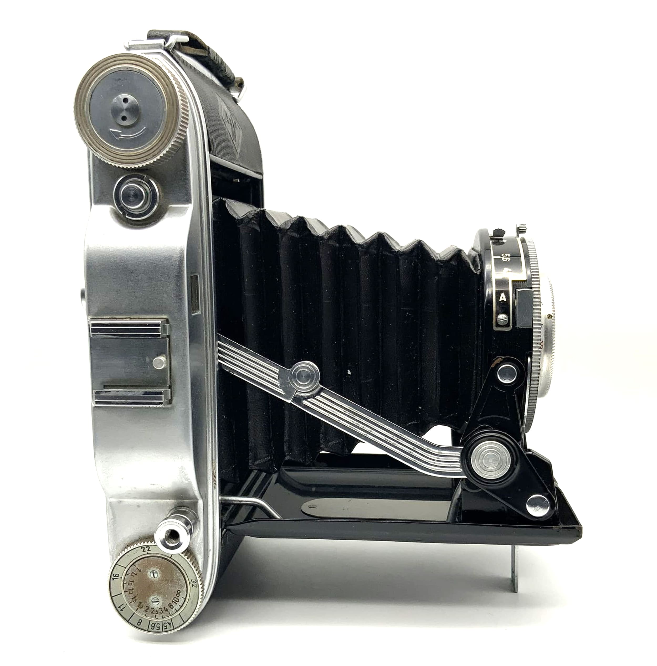 Agfa Record I Klappkamera mit Agnar 1:4.5/105 Pronto Analogkamera