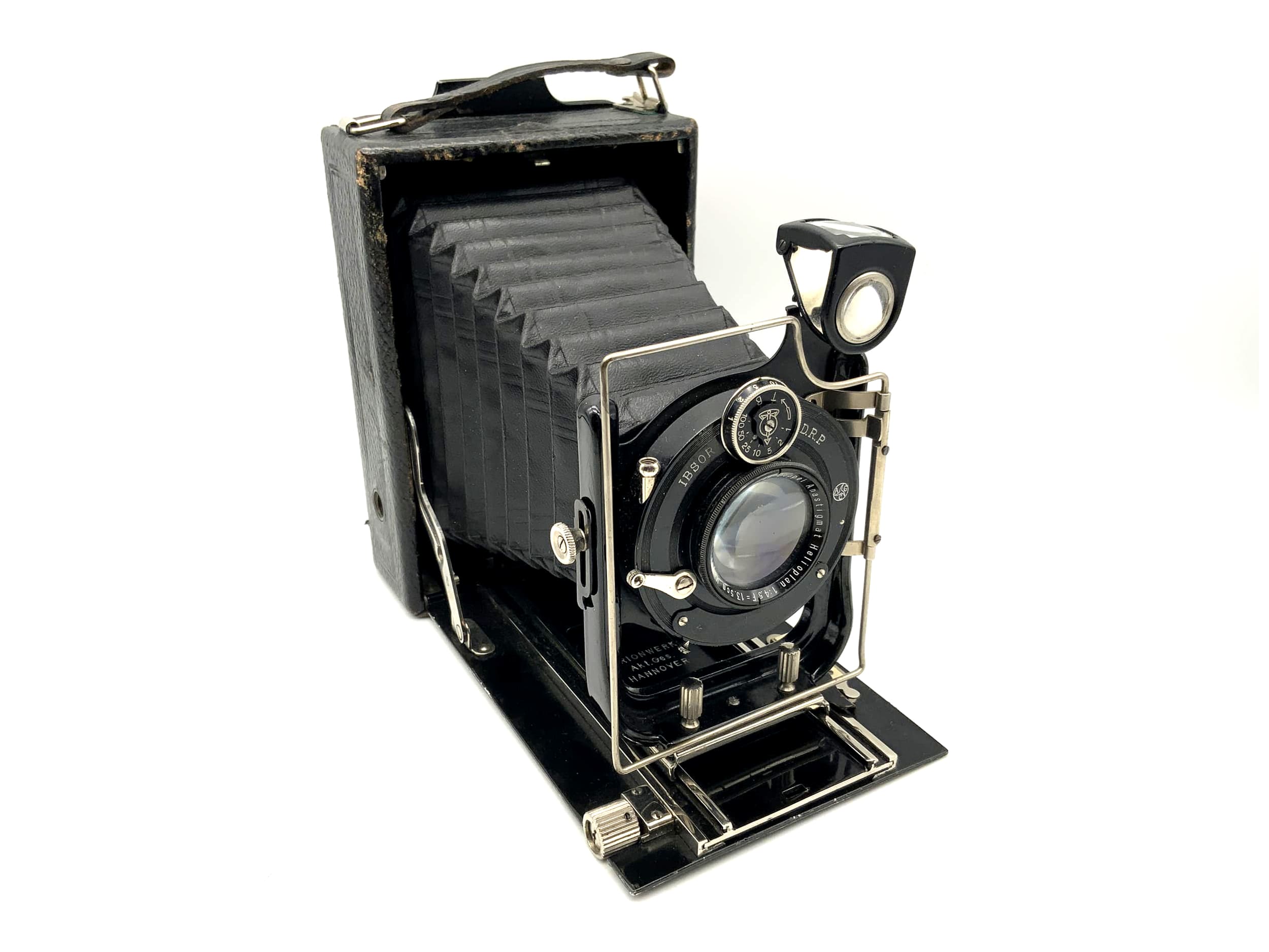 Orion Plattenkamera Meyer Görlitz Helioplan 1:4.5 F=13,5cm 6x12 Rollex Patent