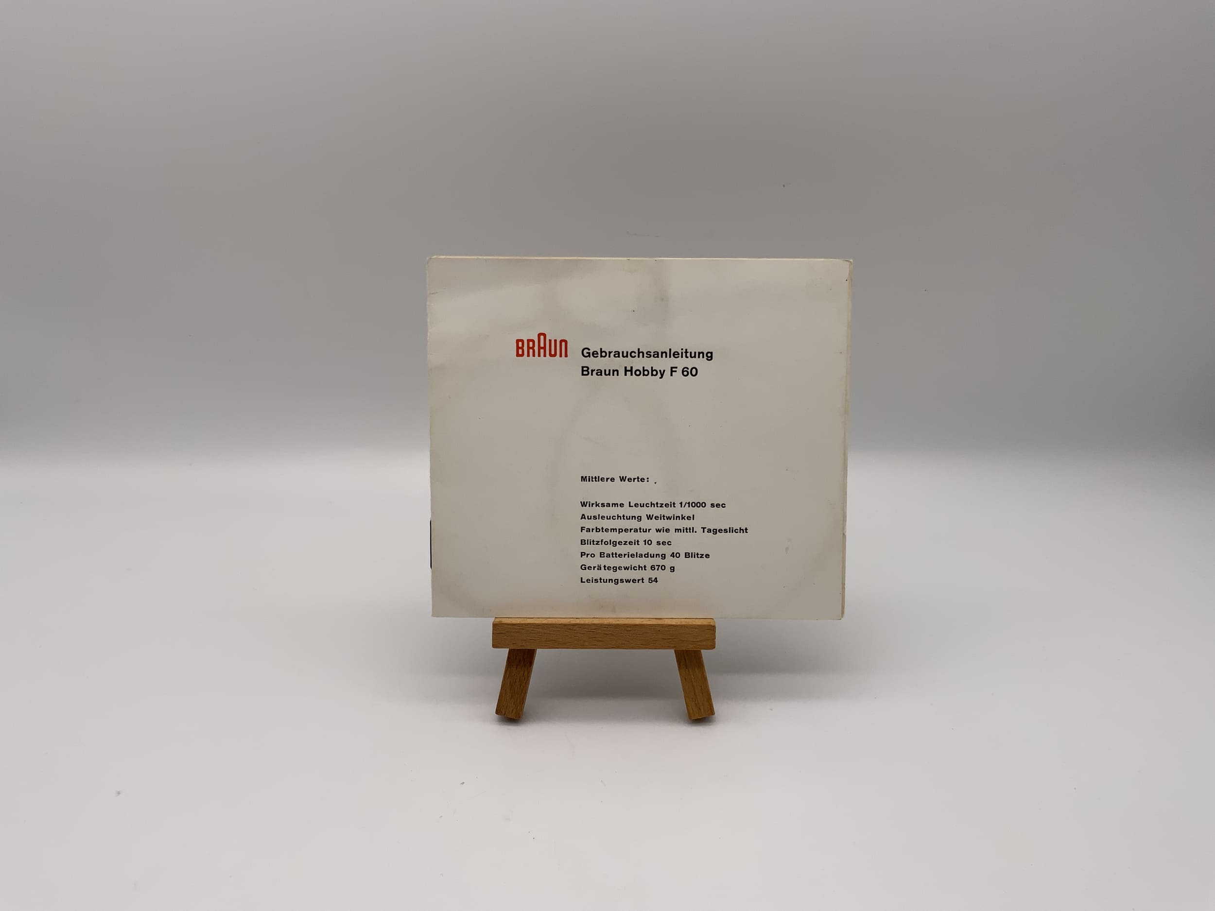 Braun Hobby F 60 Bedienungsanleitung Deutsch