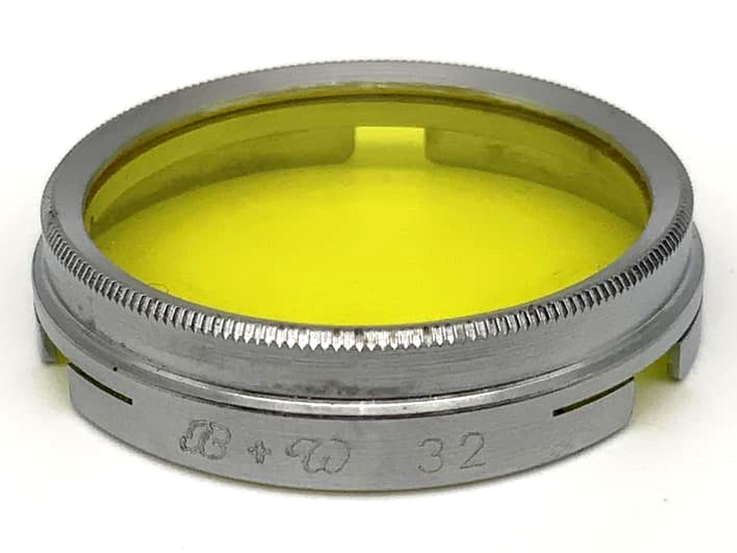 B+W Farbfilter 32mm Gelb Yellow colorfilter Steckfilter Slip On