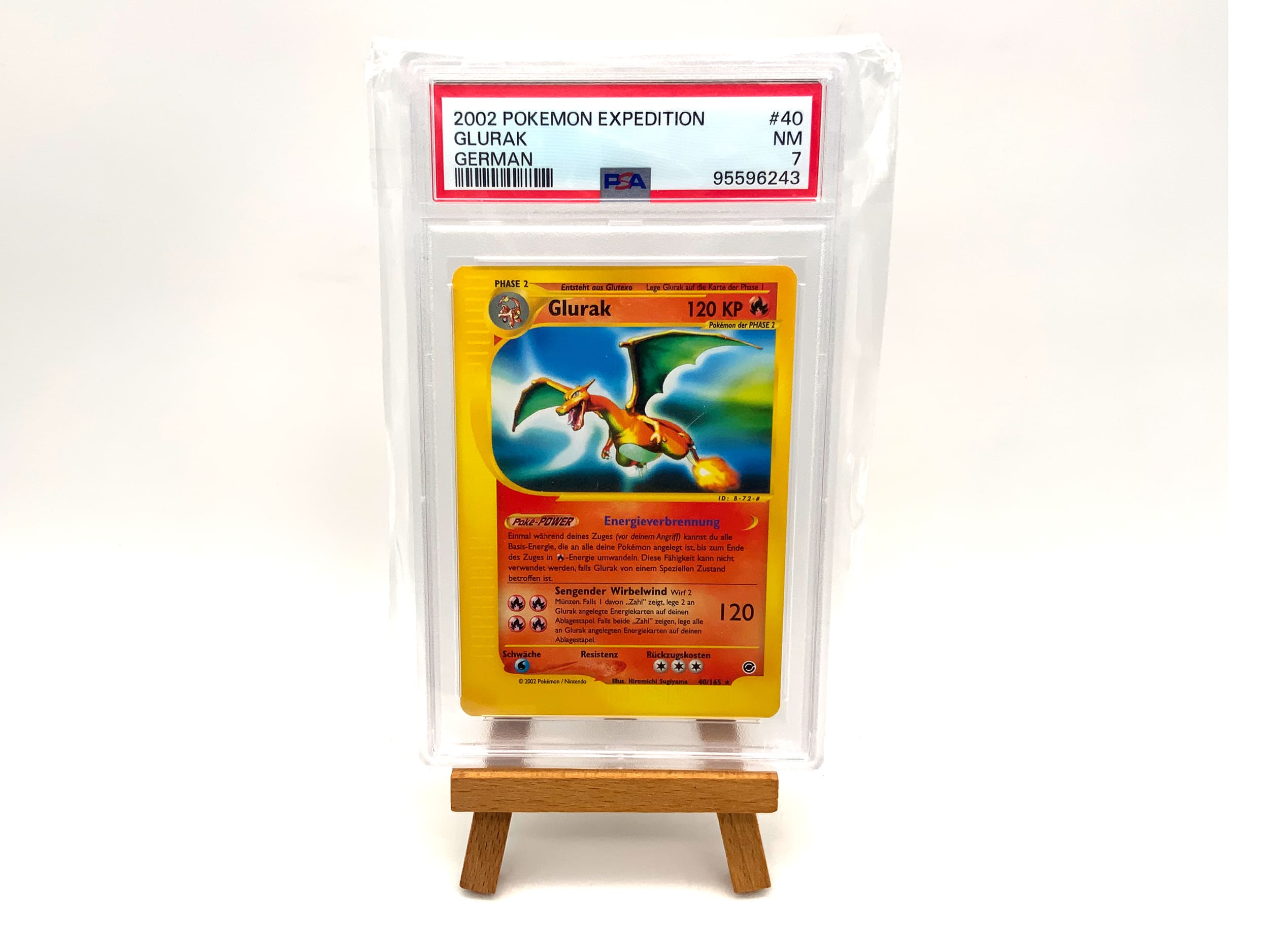 Pokémon Glurak #40 PSA7 NM 2002 Expedition (deutsch)